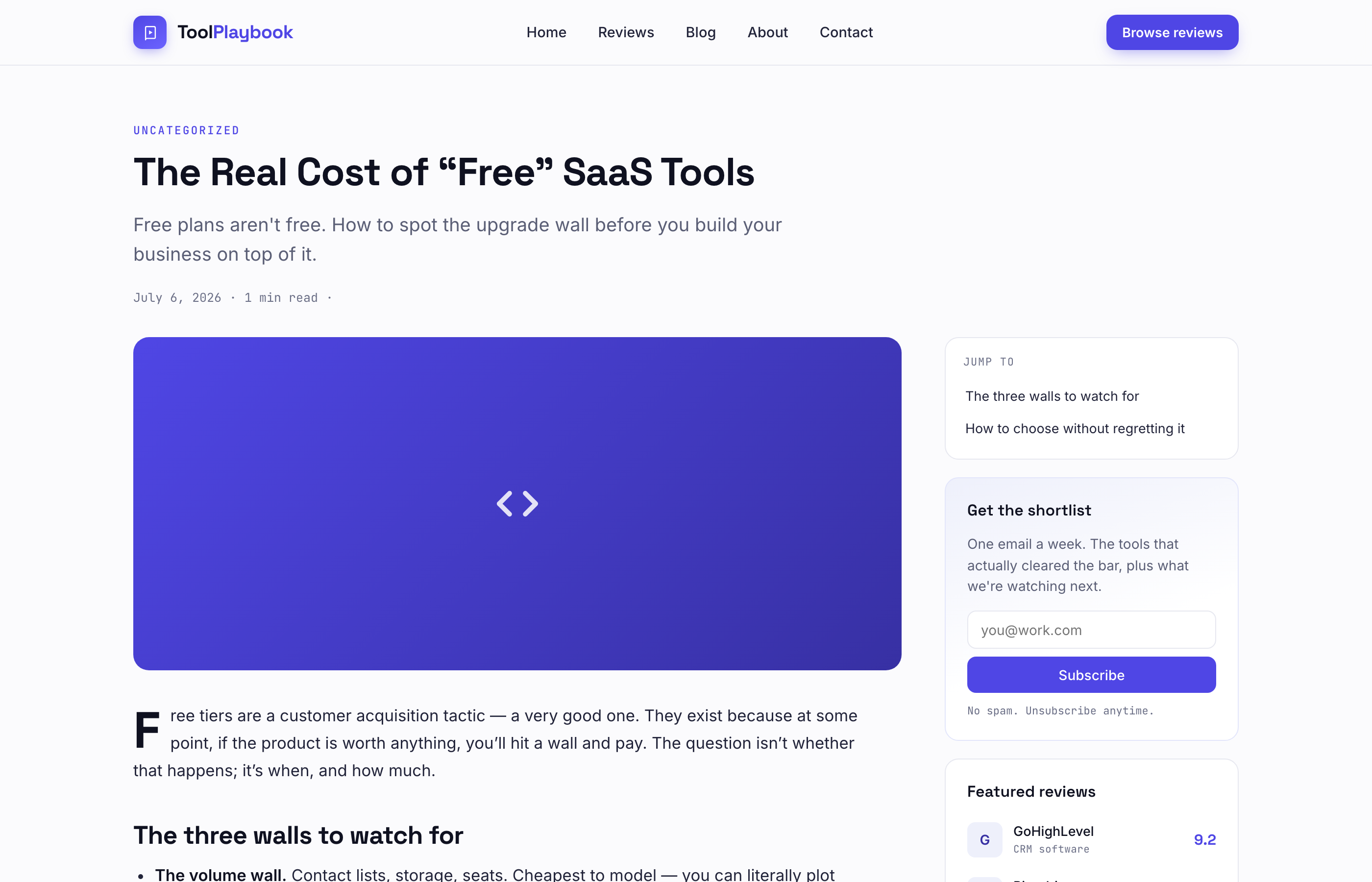 Front-end: single blog post with Jump-To sidebar